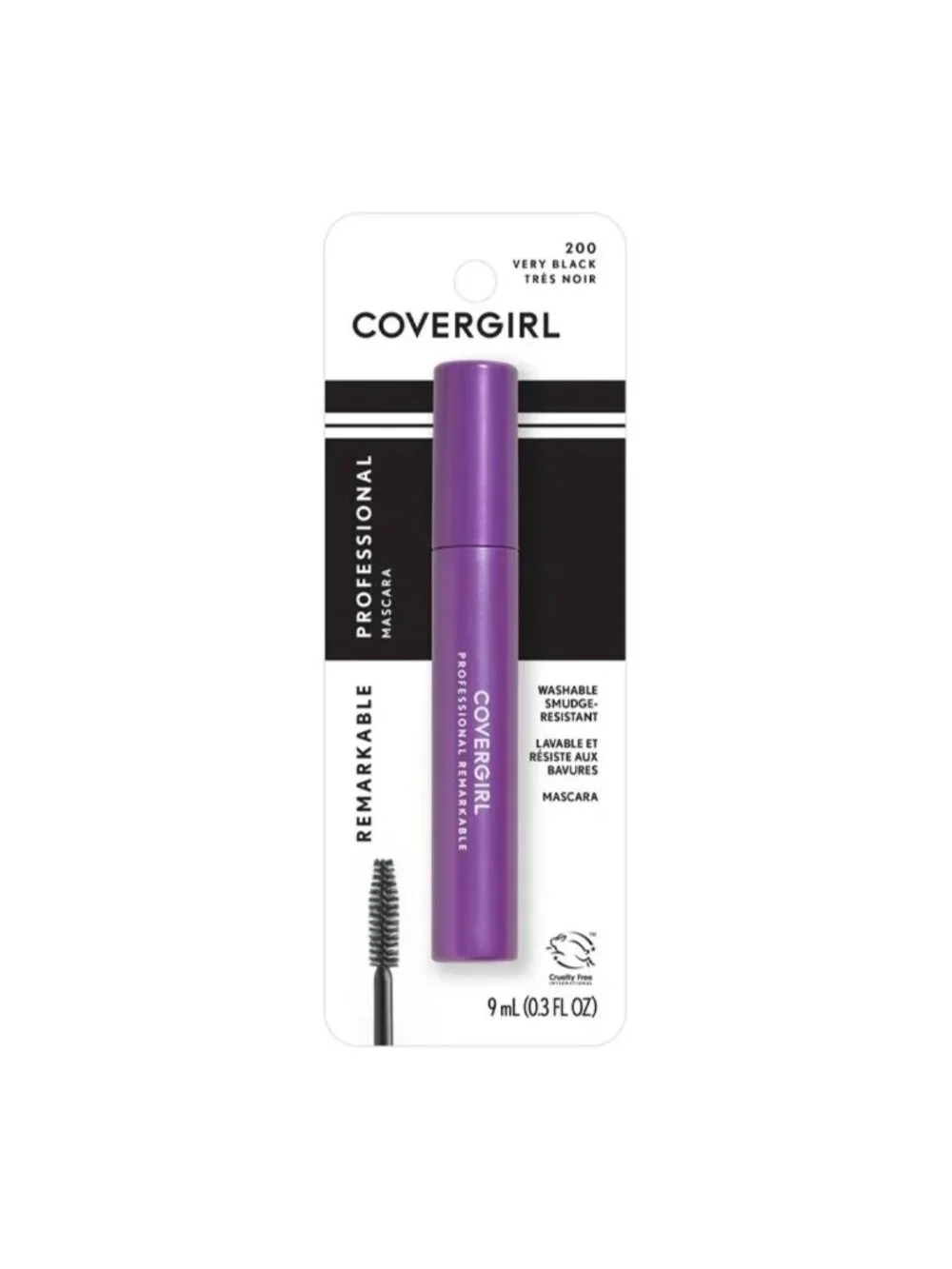 Covergirl Professional Remarkable Waterproof Mascara Very Black 0.3oz Defining